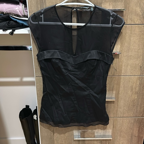 Marciano Blk fitted sleeveless top with mesh upper body. XS - Picture 1 of 4